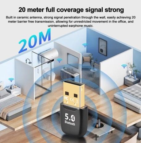 Bluetooth Adapter USB Bluetooth 5.4 for PC Dongle Adaptador Wireless Mouse Keyboard Music Audio Receiver USB Transmitter