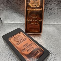 1kg Fine 9999 Copper Bullion Germania Mint Bar. Sealed