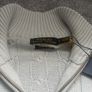 Ralph Lauren Light Grey Cable Knit Quarter Zip, Size XL Men's Image 6