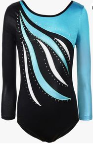 Girls long sleeved gymnastics leotard