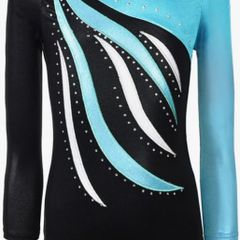 Girls long sleeved gymnastics leotard