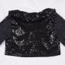 Miss Frida Black Y2K Goth Sequined Sparkly Lace Sleeve Cropped Bolero Shrug Cardigan Size S Image 8
