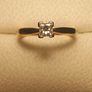 18ct Gold Vintage Refurbished Petite Diamond Solitaire Ring Image 2