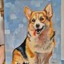Happy Corgi - oil painting Image 10