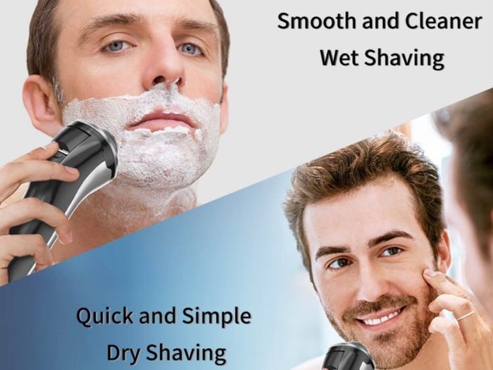 Electric Shavers for Men Cordless Rechargeable,Electric Razor for Men Wet&Dry Waterproof,Mens Shaver with Pop-up Beard Trimmer,Rotary Shaver with LED Display