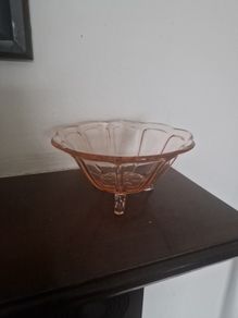 vintage pink glass