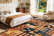 Washable Living Room Rugs 160x230cm Animal Boho Patchwork Rug  Non-Slip &amp; Low Pile Indoor Carpet for Bedroom , Dining Room, Office Decor