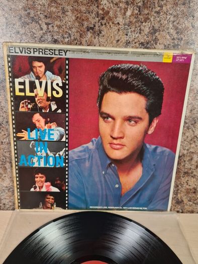 Elvis Presley Live In Action Vinyl Record Lp Holland  Nugget