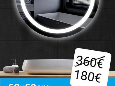 Led Bathroom Mirror 60x60cm Antifog Demister For Sale in Finglas ...