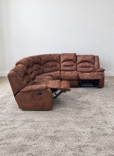 brown Recliner corner sofa
