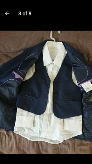 Price Reduced. Boy's Communion Birthday Party Suit Full Set. House clearance sale unwanted stuff gift.