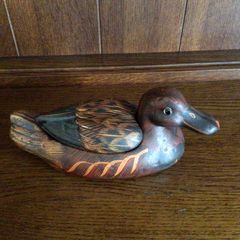 Vintage Ceramic Duck Trinket Box