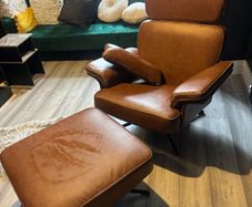 Practically new armchair and footstool