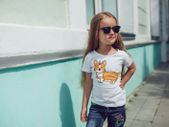 Cute Funny Animals Unicorns Printed Girls T-shirt Tee Top Shirt Birthday Girl Tees Tops Shirts