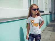main image for ad Cute Funny Animals Unicorns Printed Girls T-shirt Tee Top Shirt Birthday Girl Tees Tops Shirts