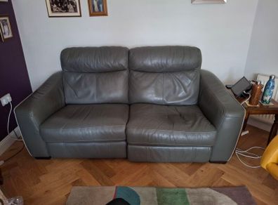 Large 2/3 seater leather sofa, 7 years old.