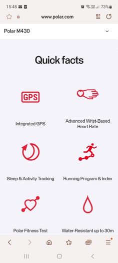 Polar M430 White Fitness Watch