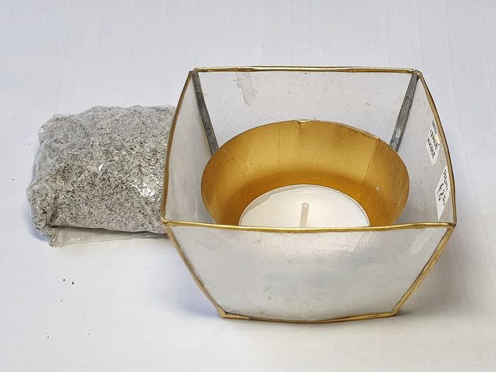 CLEARANCE Incense Burners for resin and charcoal in shell or metal candle holders with sandbag