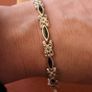 Vintage Sterling Silver Marquise Garnet Marcasite link Image 9