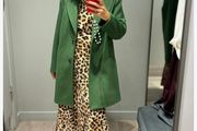 Marks &amp; Spencer Green Coat Size Uk 16
