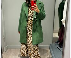 Marks & Spencer Green Coat Size Uk 16