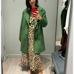 Marks & Spencer Green Coat Size Uk 16