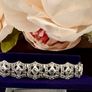 Vintage Art Deco Sterling Silver Marcasite Link Bracelet Image 2