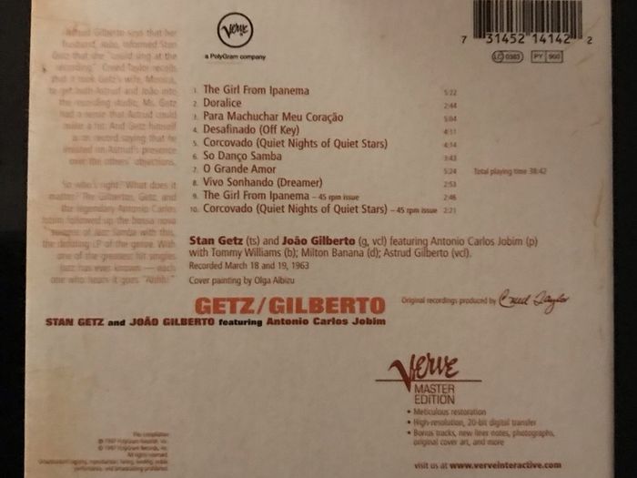 GETZ / GILBERTO  |  Stan Getz and Joao Gilberto