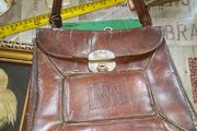 Antique Leather Satchel Genuine Cow Leather  Bag,. Postage Available or Collection