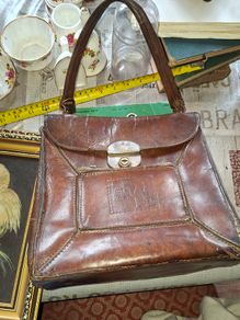 Antique Leather Satchel Genuine Cow Leather  Bag,. Postage Available or Collection