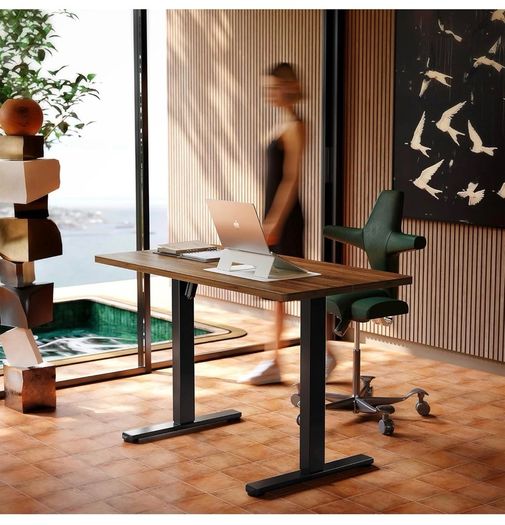 Standing Desk with USB Charging Port, 120 x 60 cm, 4 Preset Height Settings
