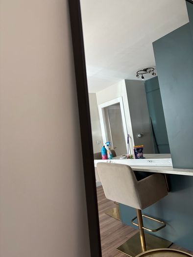 Black Framed Mirror 60cm x 90cm, Excellent Condition
