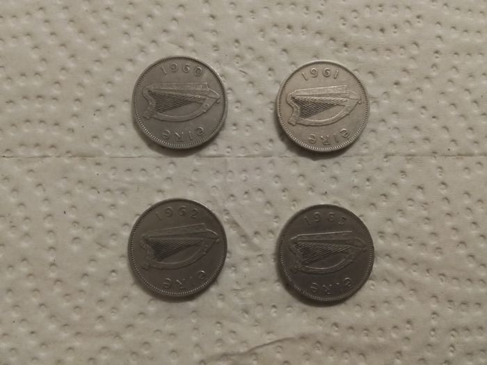 4. Irish Six Pence Coins.