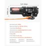 1587 kg Electric Winch, 12V DC ATV/UTV Winch with 5.5 mm x 10 m Synthetic Rope & Wired Remote Control, IP55 Waterproof, Aluminum Housing Fairlead Mount Plate for Towing ATV, Black Image 4
