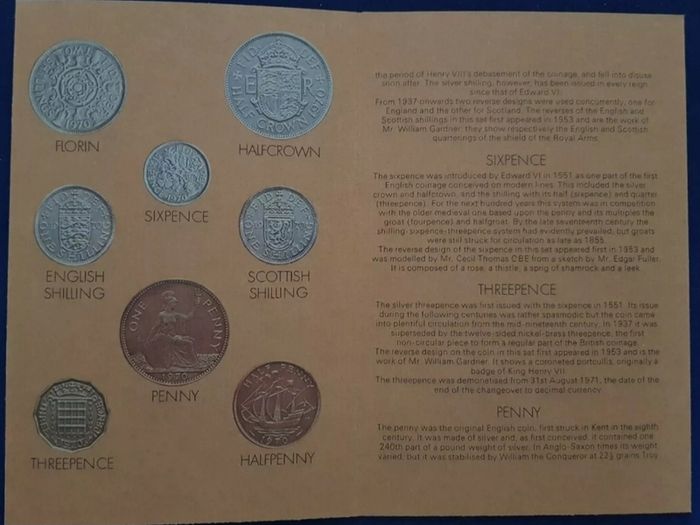 1970 Royal Mint Coinage of Great Britain & Northern Ireland Proof  50th birthday