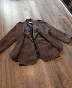 Vintage Hourihan Dublin Alpaca & Wool Herringbone Blazer / Coat