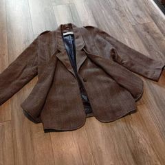 Vintage Hourihan Dublin Alpaca & Wool Herringbone Blazer / Coat