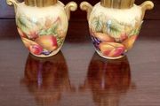 Pair of Aynsley Orchard Gold minature vases