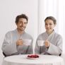 Brand New Unisex Waffle Pique Bathrobe Lightweight Image 2
