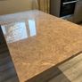 Large Marble Dining Table 180cm Single Pedestal Base plus 6 chairs Image 2