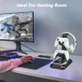 Headphone Stand - Rotatable Controller Holder with Wireless Charging & 9 Light Modes, Gaming Headset Stand with 2 USB and Type C Ports - Controller Stand for Gamers Desktop Accessories Image 7