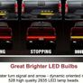 1pc 60-Inch LED Arrow Tailgate Light Bar, Red & Yellow Switchback Sequential Flashing Image 2