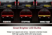 1pc 60-Inch LED Arrow Tailgate Light Bar, Red &amp; Yellow Switchback Sequential Flashing