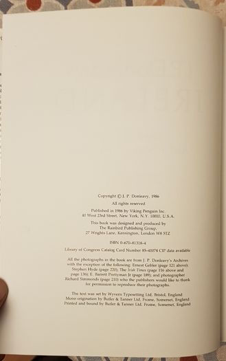 J.P. Donleavy's Ireland In All Her Sins And In Some Of Her Graces