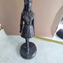 Vintage Genesis Fine Art Cold 27 CM. TALL Cast Bronze Resin Lady Image 5