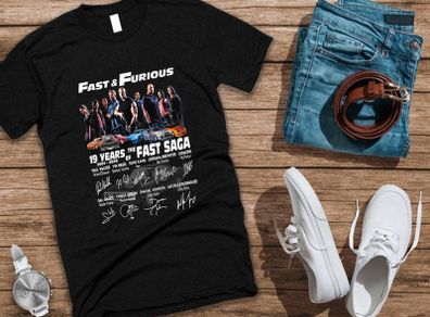 Fast & Furious Fast Saga Anniversary 19 Years 2001 - 2020 T-Shirt