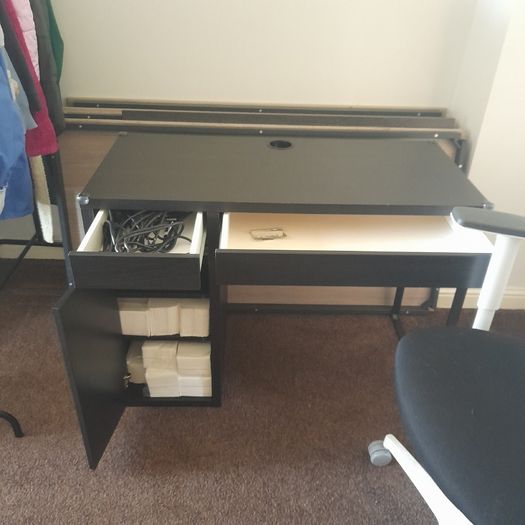 Table with shelves  inside