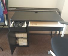 Table with shelves  inside