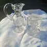 Tyrone Crystal Cut Glass Milker and Sugar Bowl Image 2