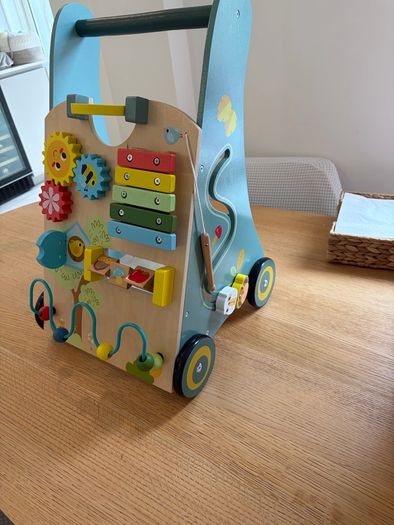 Wooden Baby Activity Walker / Push Along Walker